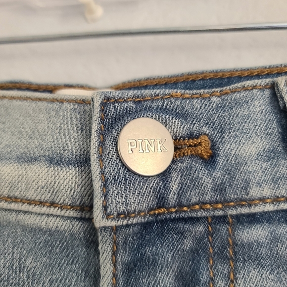 PINK Victoria Secret high waist shorts size 8 light wash - Picture 3 of 7